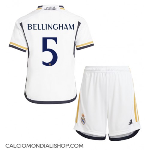Maglie da calcio Real Madrid Jude Bellingham #5 Prima Maglia Bambino 2023-24 Manica Corta (+ Pantaloni corti)